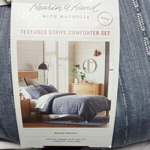 Hearth & Hand Textured Stripe Comforter Set